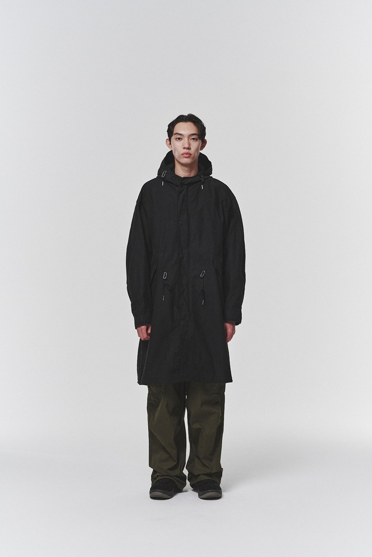 히즈핸더(HISHANDER) BACKSATIN M-51 FISHTAIL PARKA [Black]
