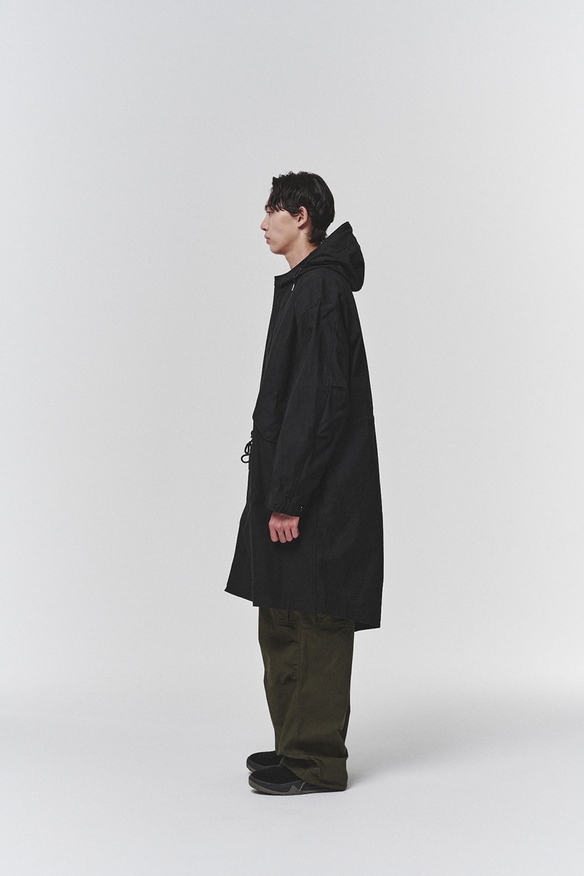 히즈핸더(HISHANDER) BACKSATIN M-51 FISHTAIL PARKA [Black]