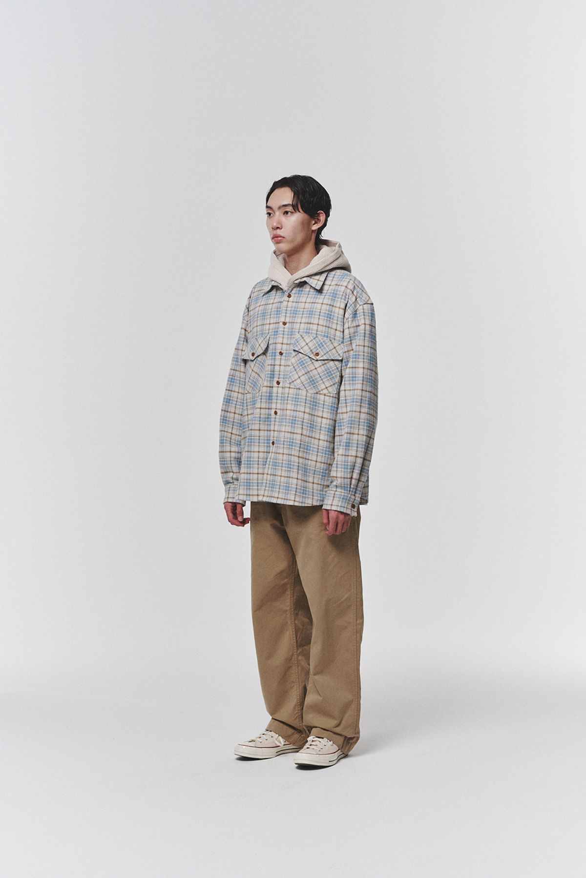 히즈핸더(HISHANDER) [O.F.C] OFFICER WIDE CHINO PANTS [Beige]
