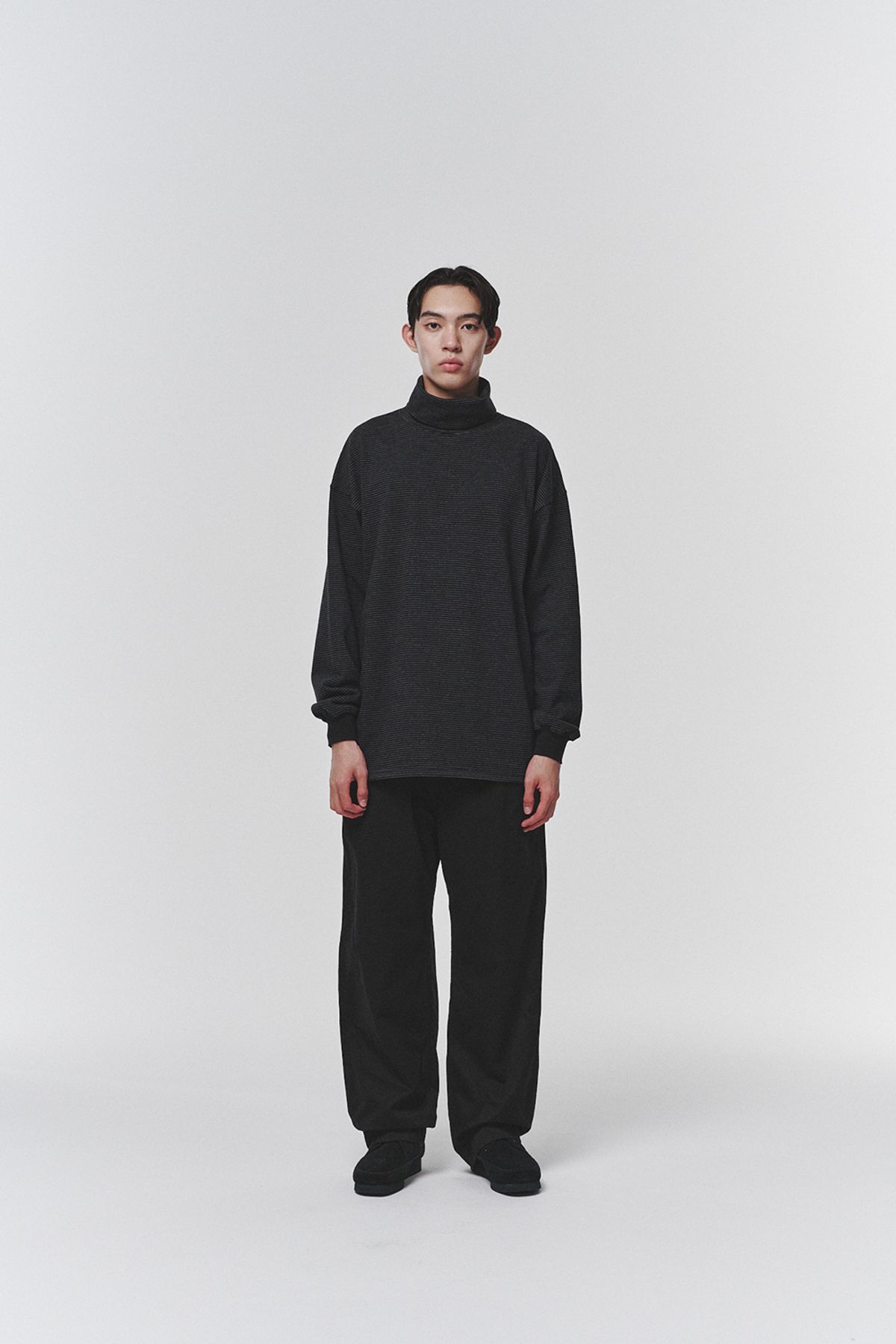 히즈핸더(HISHANDER) [O.F.C] OFFICER WIDE CHINO PANTS [Black]