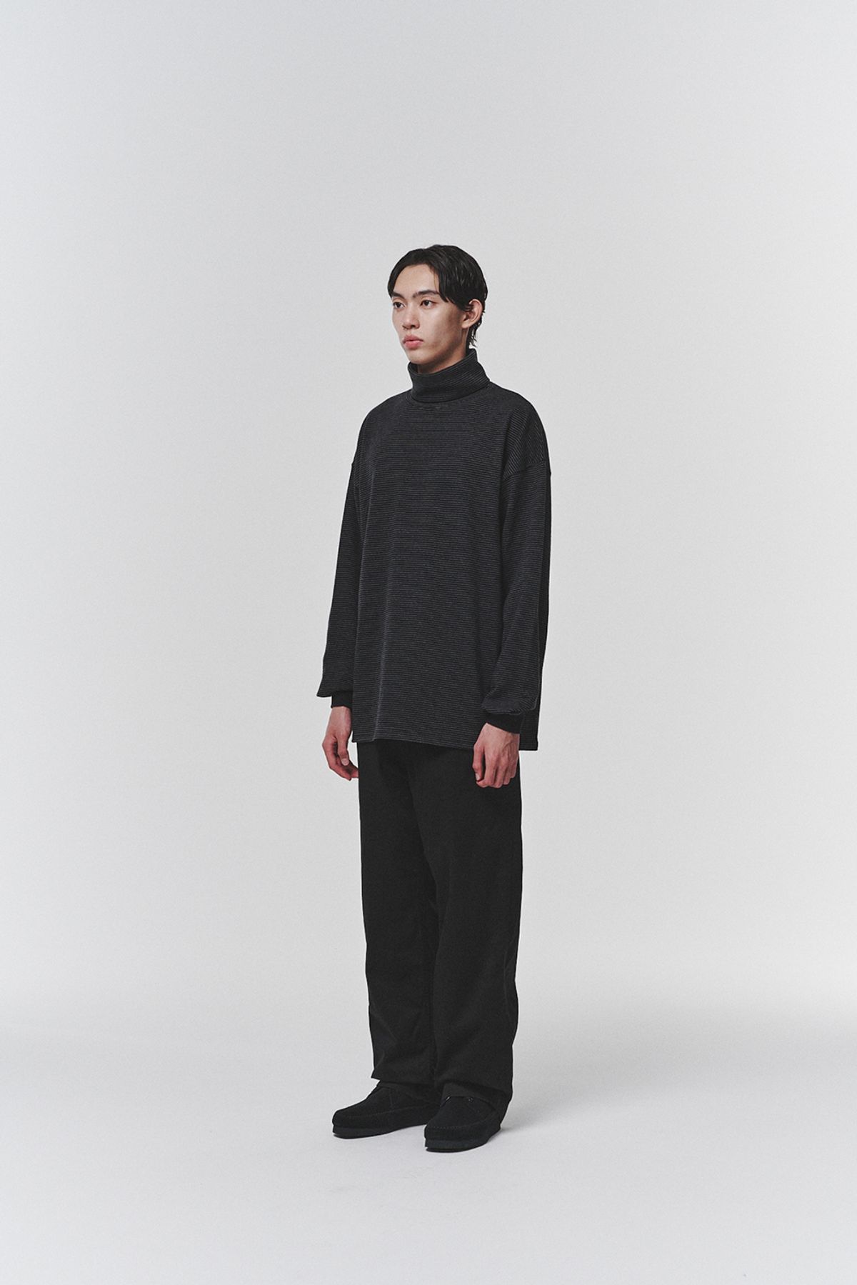 히즈핸더(HISHANDER) [O.F.C] OFFICER WIDE CHINO PANTS [Black]