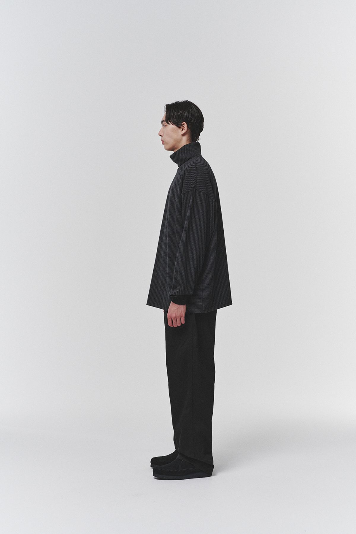 히즈핸더(HISHANDER) [O.F.C] OFFICER WIDE CHINO PANTS [Black]