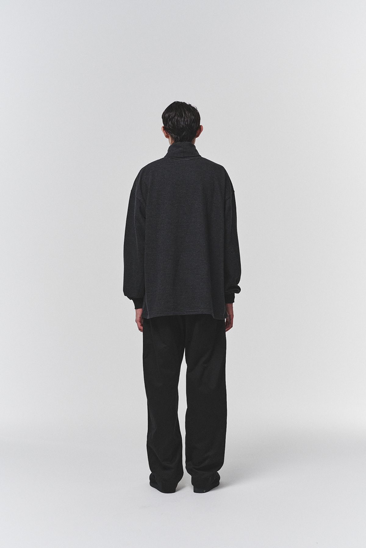 히즈핸더(HISHANDER) [O.F.C] OFFICER WIDE CHINO PANTS [Black]