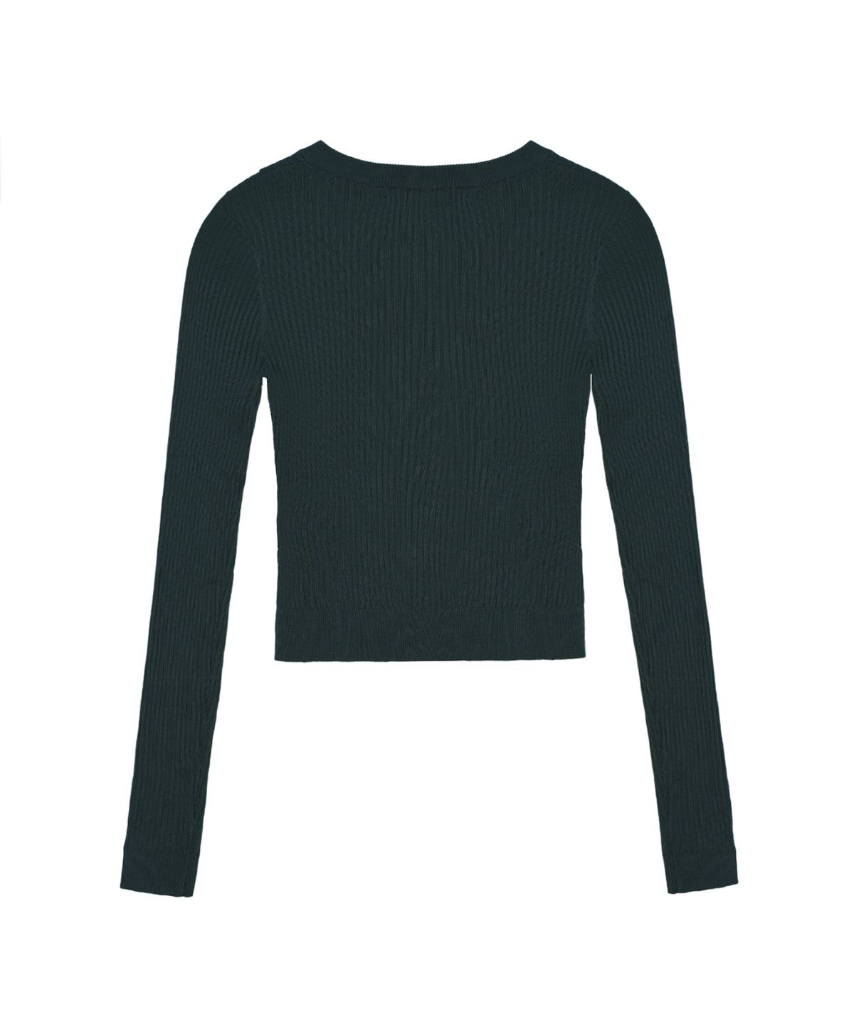 닉앤니콜(NICK&NICOLE) HALF ZIP UP SLIM CROP TOP_CHARCOAL
