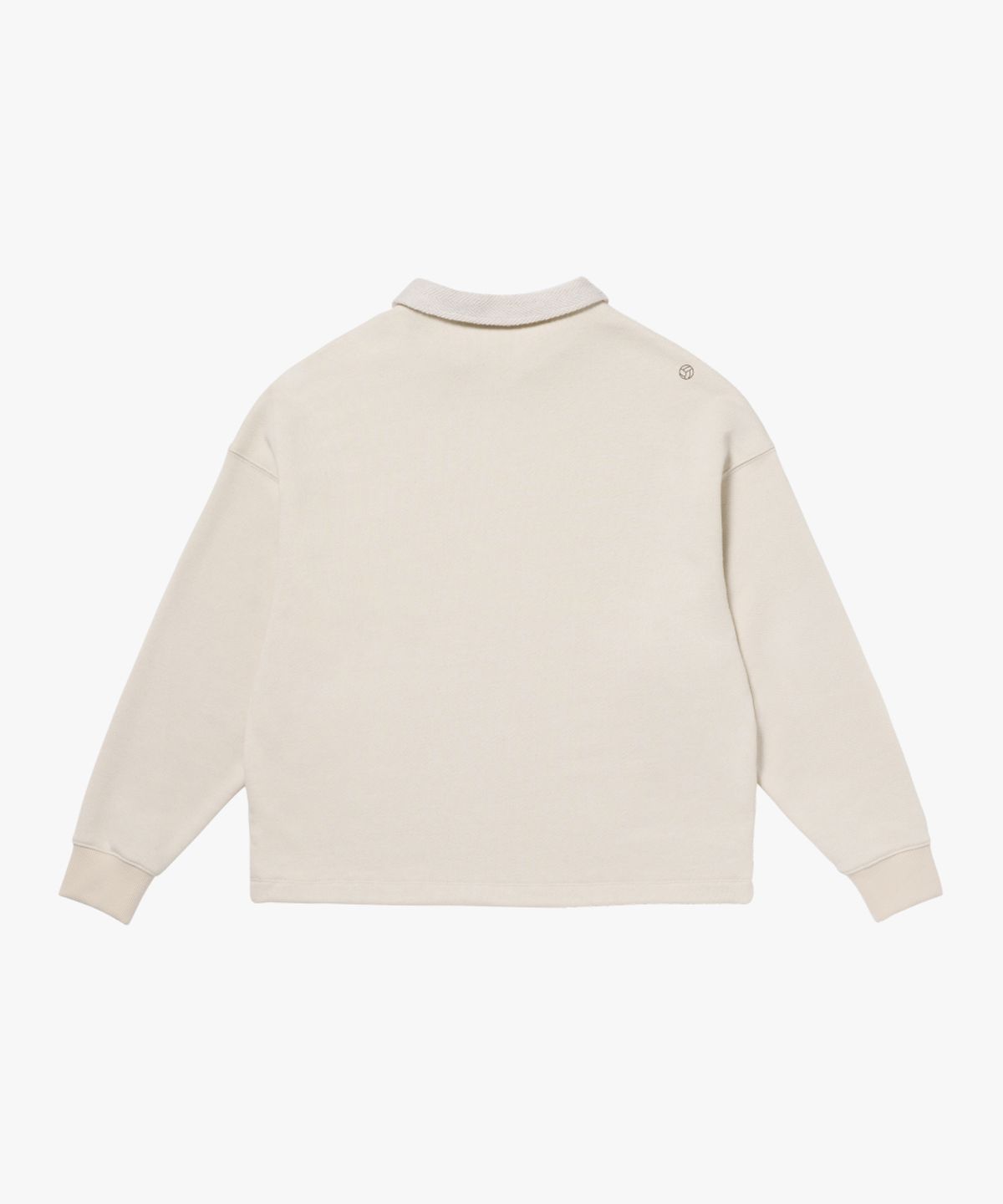 골스튜디오(GOALSTUDIO) EMBLEM OVER FIT COLLARED SWEAT-OATMEAL