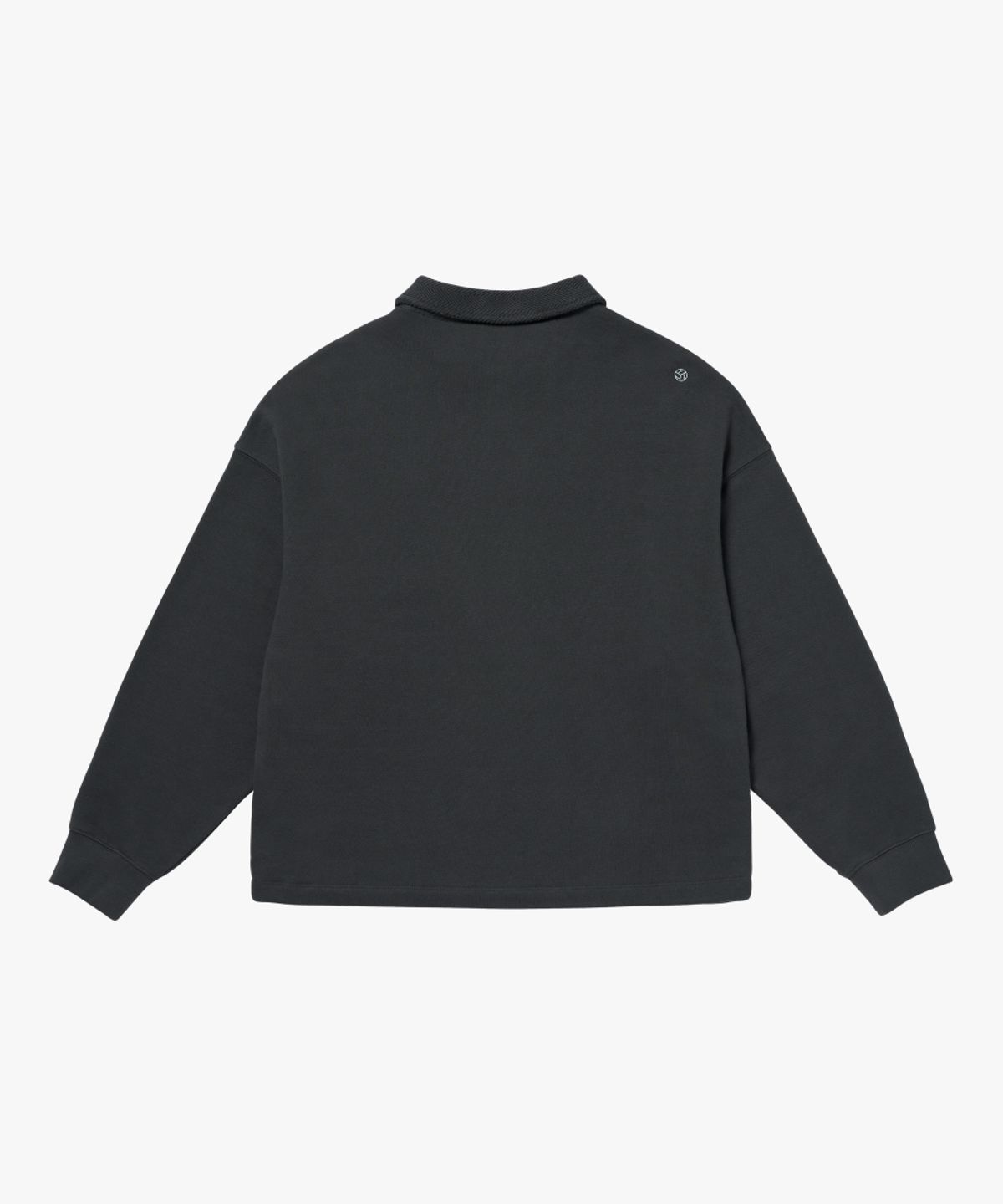 골스튜디오(GOALSTUDIO) EMBLEM OVER FIT COLLARED SWEAT-CHARCOAL