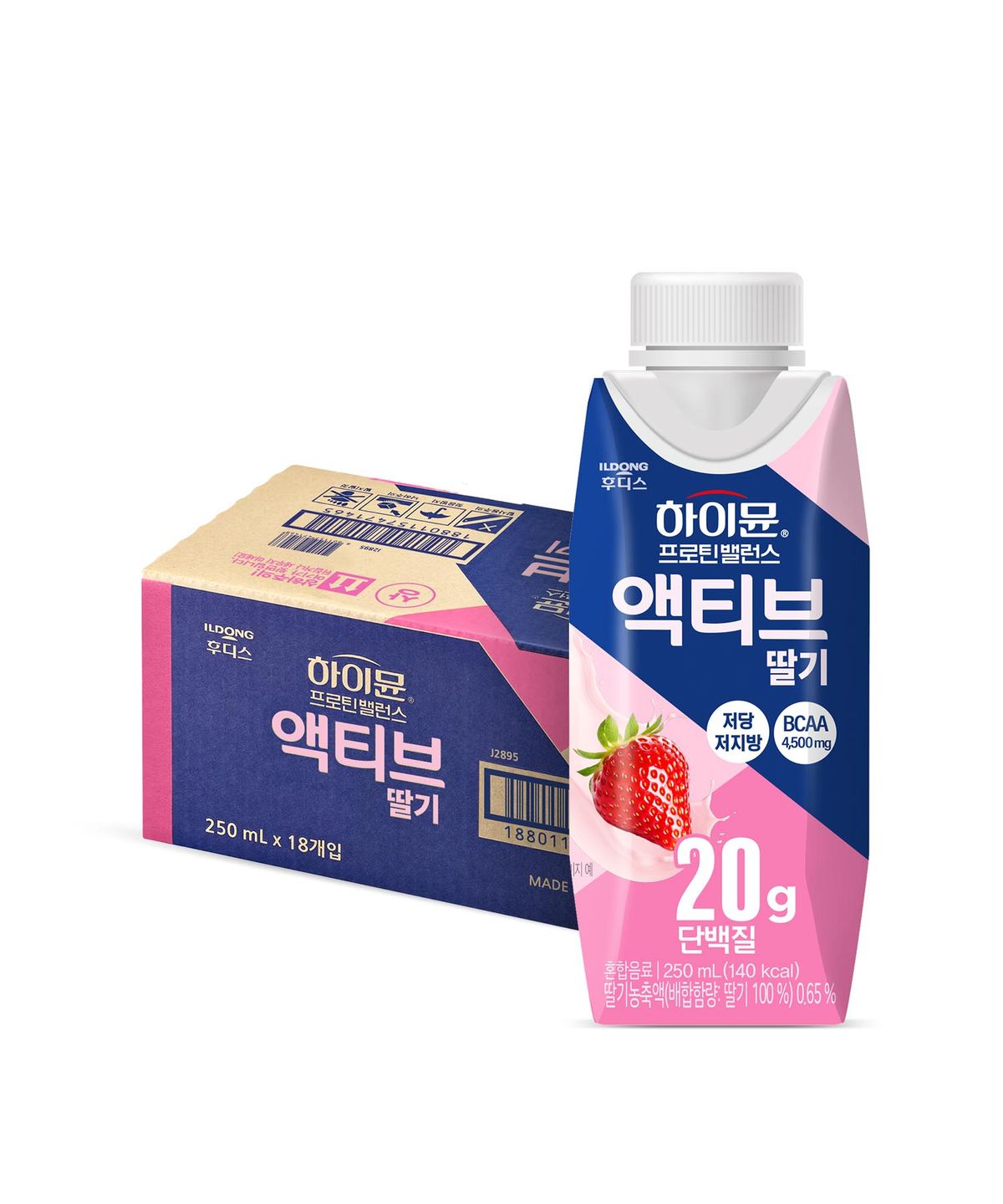 하이뮨(HIMMUNE) 프로틴 밸런스 액티브 딸기 18입 1박스