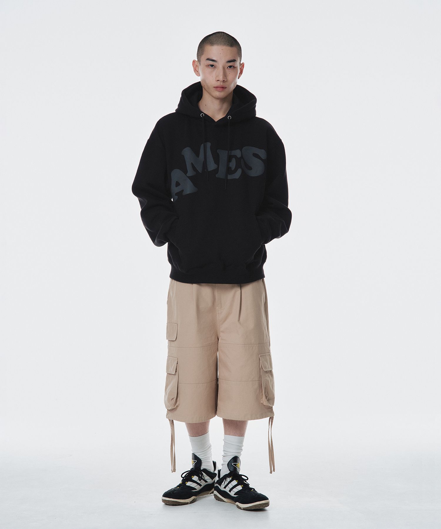 ★AMES-WORLDWIDE★LOGO TYPO GRAPHIC SWEATSHIRT L.BL★正規品 A'GEM/9 × .kom 『AMESWORLDWIDE/アメスワールドワイド』 BASIC