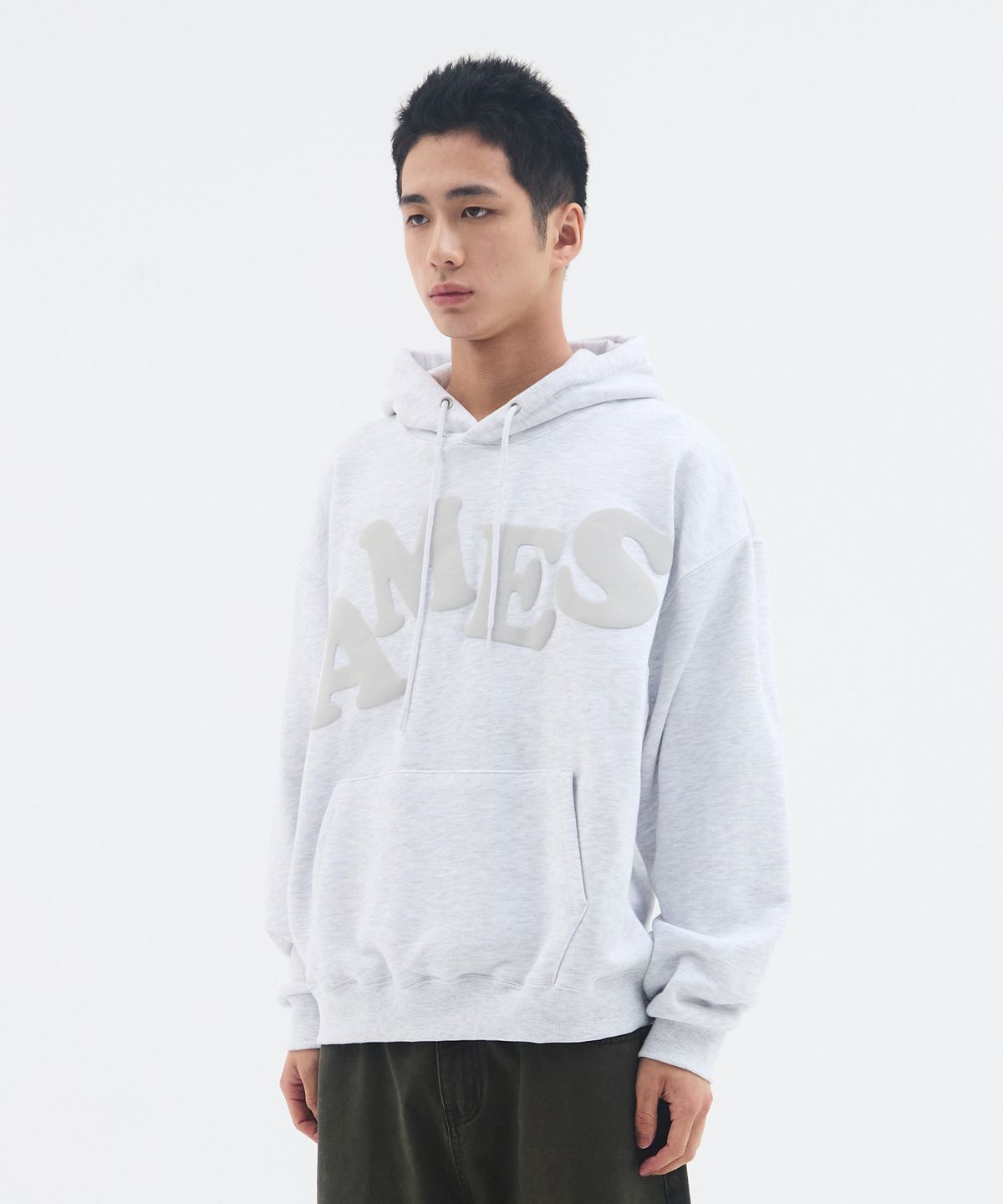 아메스 월드와이드(AMES-WORLDWIDE) BIG TYPO HOODIE GREY