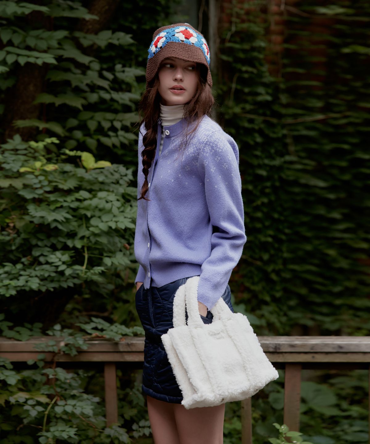 스튜디오앤파르크(STUDIO&PARC) Shearing Tote Bag_White
