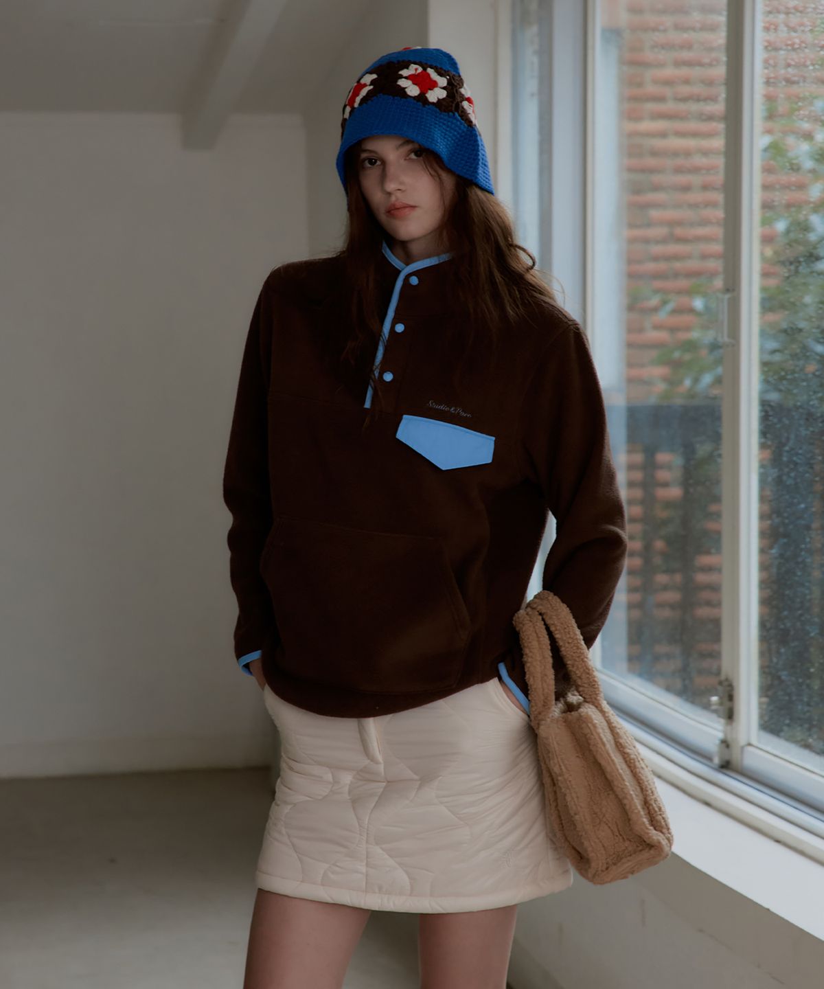 스튜디오앤파르크(STUDIO&PARC) Shearing Tote Bag_Brown