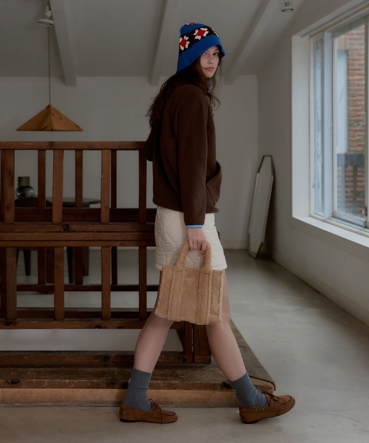 스튜디오앤파르크(STUDIO&PARC) Shearing Tote Bag_Brown