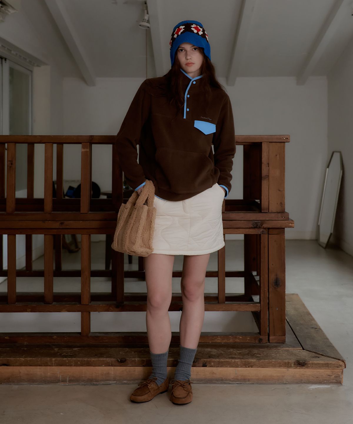 스튜디오앤파르크(STUDIO&PARC) Shearing Tote Bag_Brown