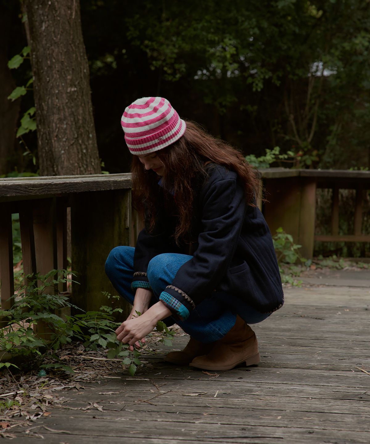 스튜디오앤파르크(STUDIO&PARC) Stripe Wool Beanie_Pink