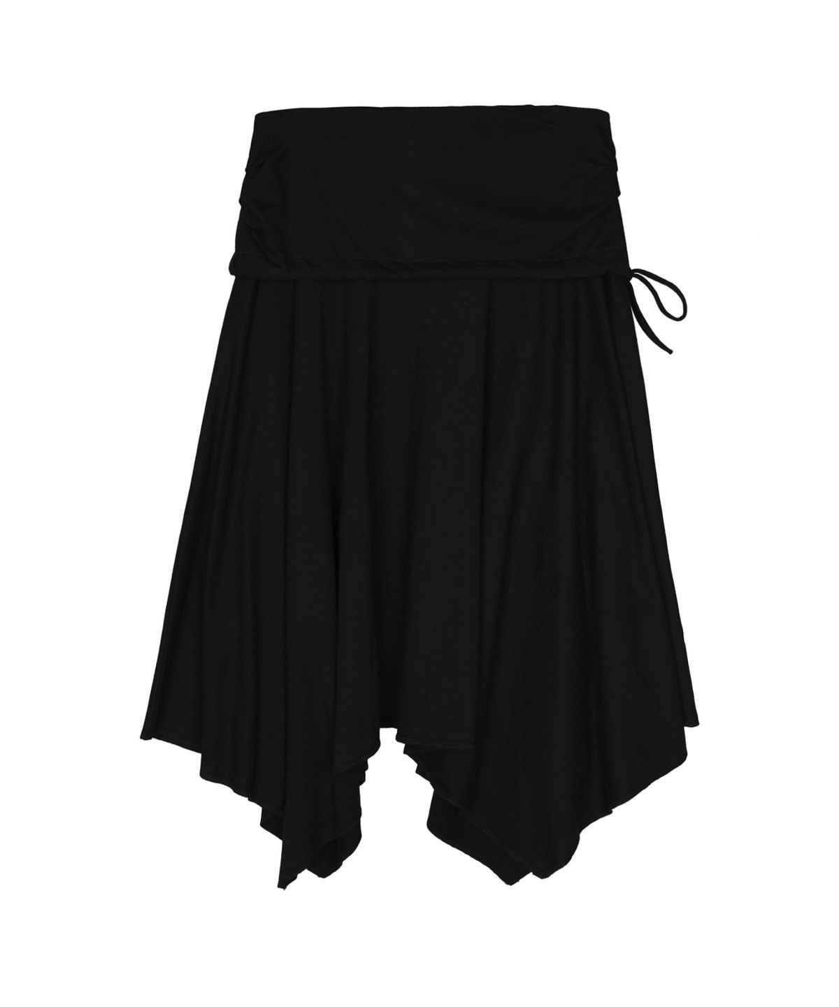 닉앤니콜(NICK&NICOLE) SHIRRING FLARE MIDI SKIRT_BLACK