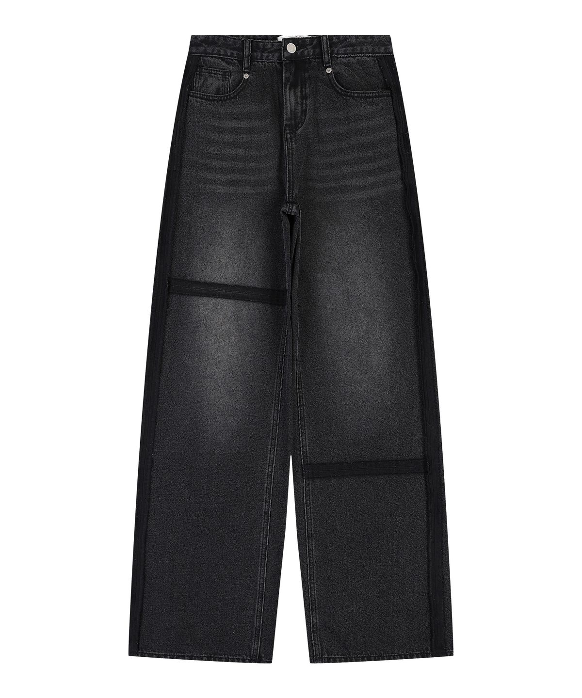 오디너리 홀리데이(ORDINARY HOLIDAY) FUZZY DENIM WIDE PANTS [BLACK]