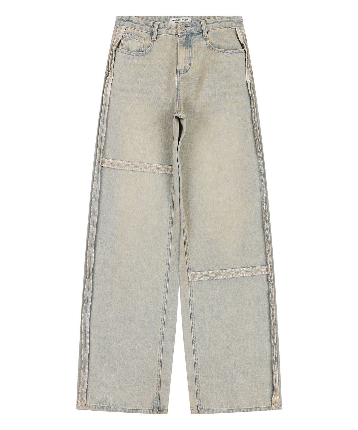 오디너리 홀리데이(ORDINARY HOLIDAY) FUZZY DENIM WIDE PANTS [SKY BLUE]