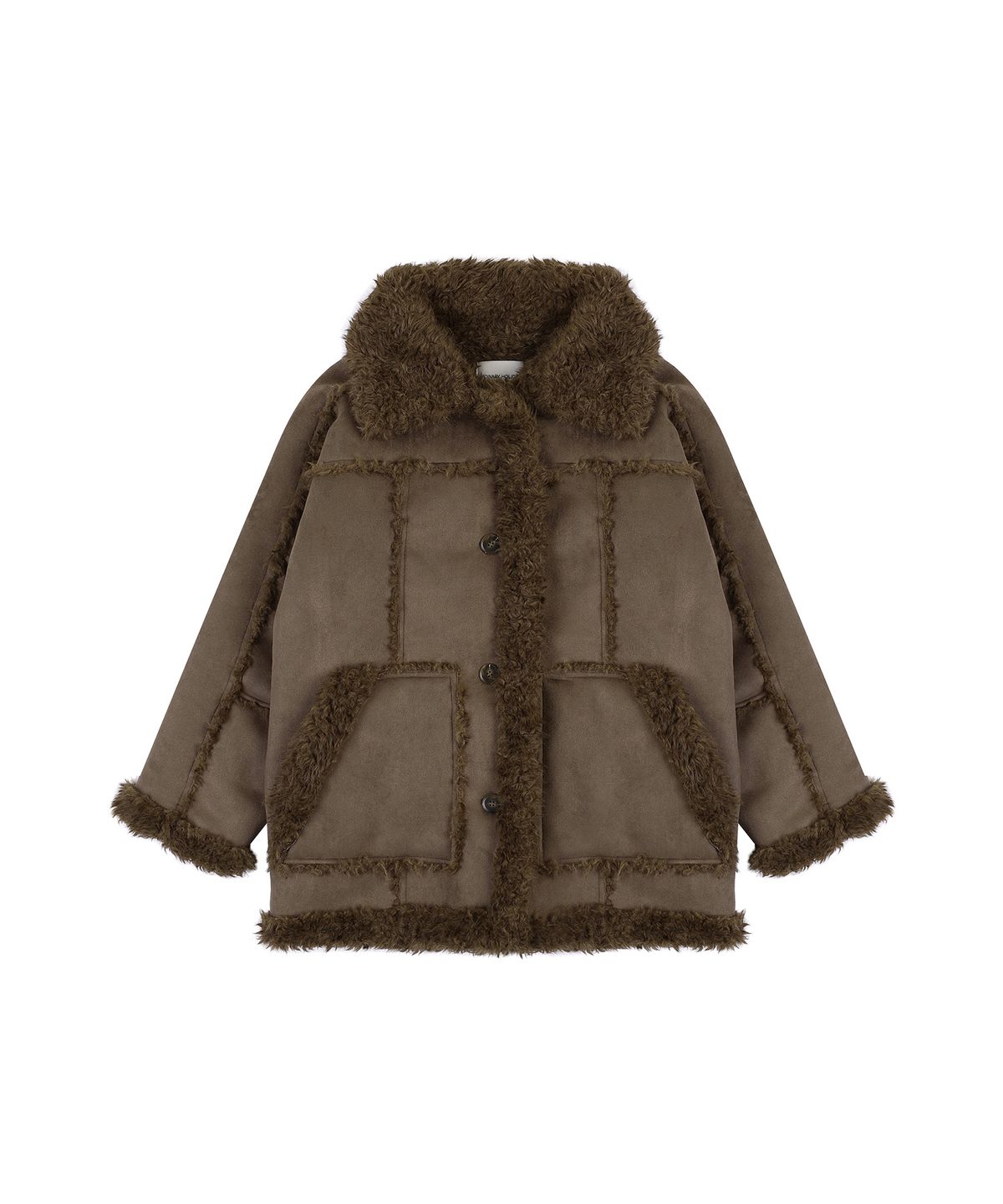 오디너리 홀리데이(ORDINARY HOLIDAY) SHEARLING SINGLE COAT [BROWN]