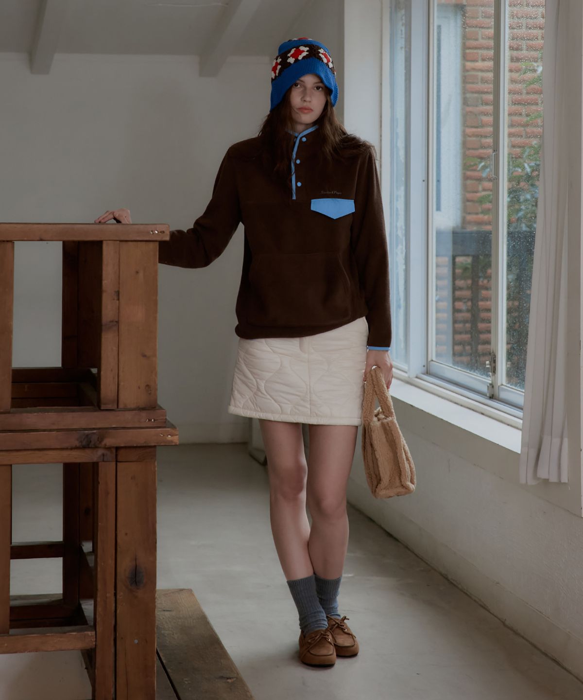 스튜디오앤파르크(STUDIO&PARC) Onion Quilting Padding Skirt_Ivory
