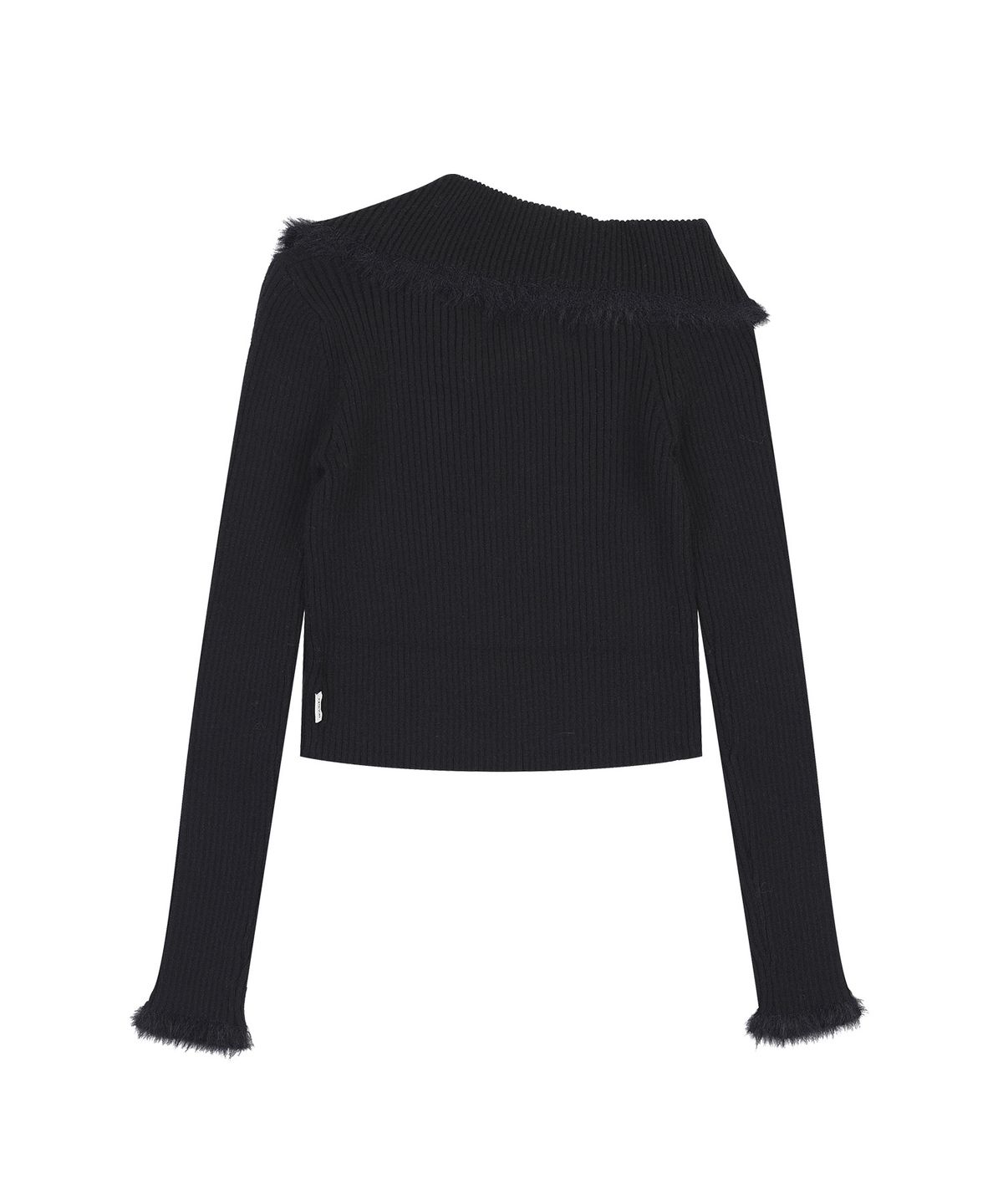 오디너리 홀리데이(ORDINARY HOLIDAY) TRIMMING OFF-SHOULDER CARDIGAN [BLACK]