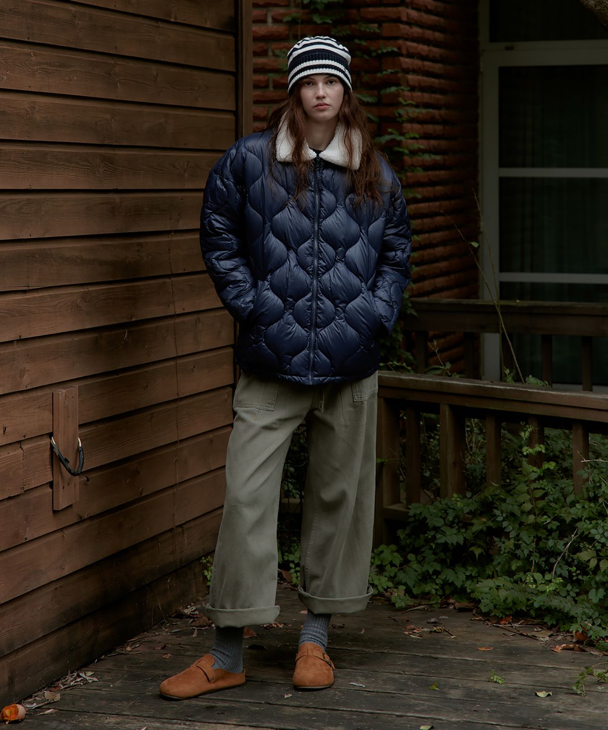 스튜디오앤파르크(STUDIO&PARC) Onion Quilting Wellon Jacket_Navy