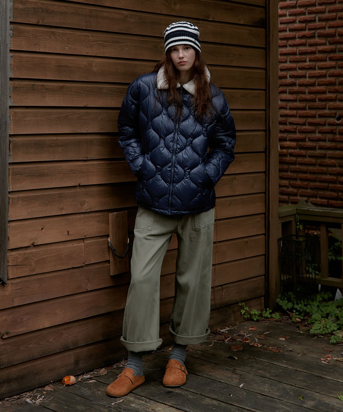스튜디오앤파르크(STUDIO&PARC) Onion Quilting Wellon Jacket_Navy