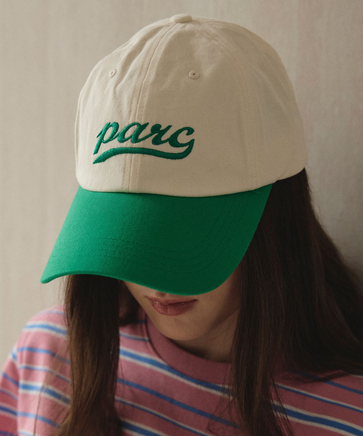 스튜디오앤파르크(STUDIO&PARC) Parc Color block Ball Cap_Green
