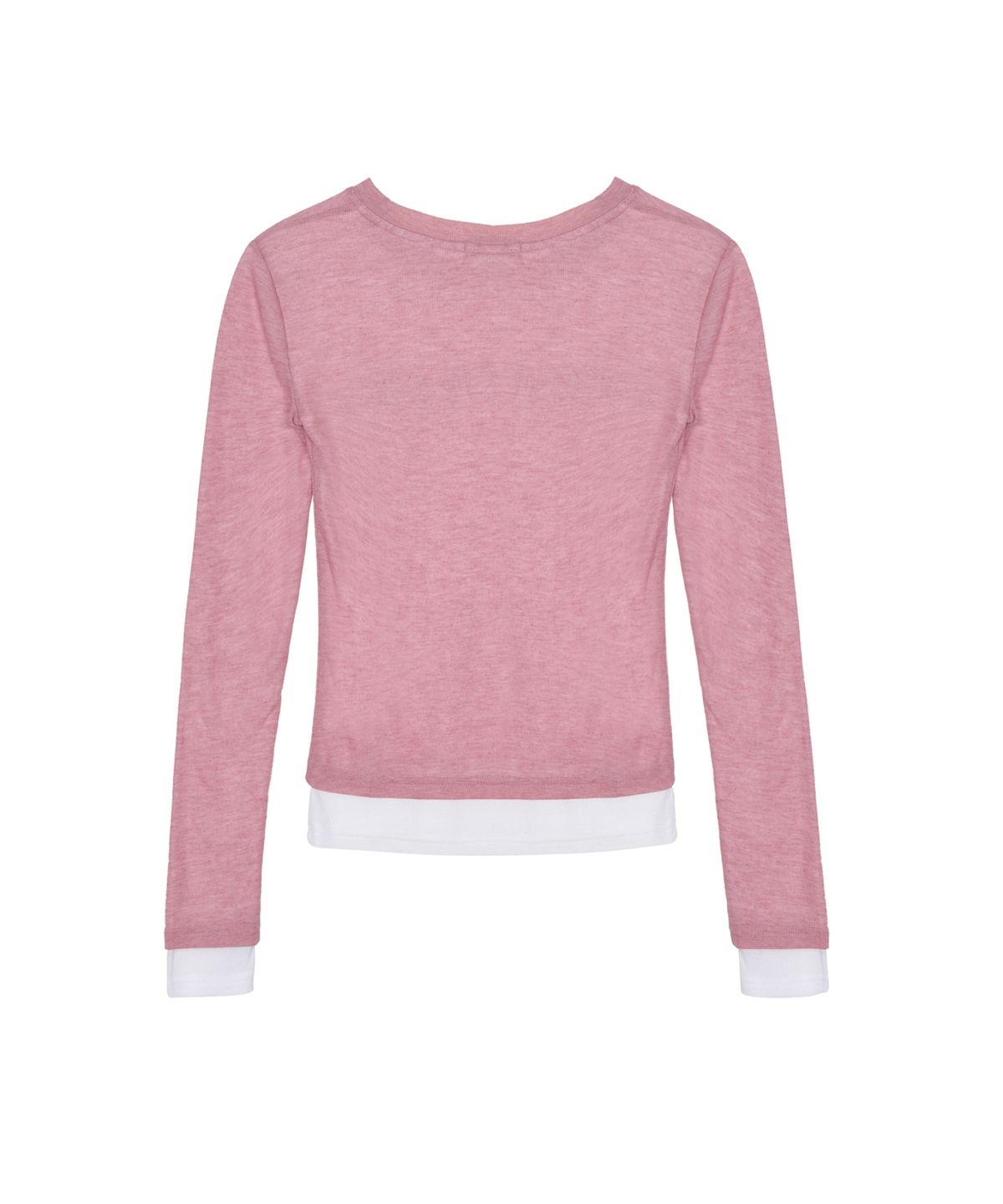 닉앤니콜(NICK&NICOLE) DOUBLE LAYERED LONG SLEEVE TOP_PINK