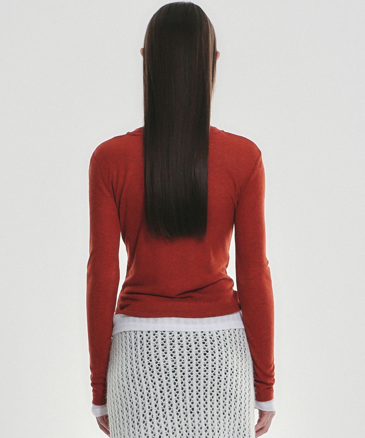 닉앤니콜(NICK&NICOLE) DOUBLE LAYERED LONG SLEEVE TOP_RED