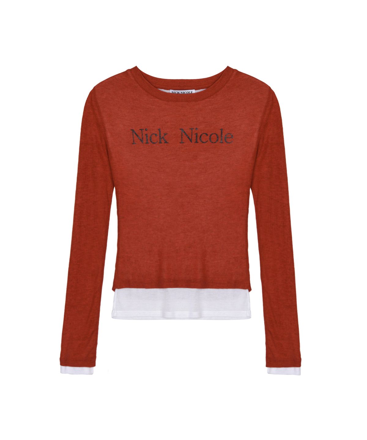 닉앤니콜(NICK&NICOLE) DOUBLE LAYERED LONG SLEEVE TOP_RED