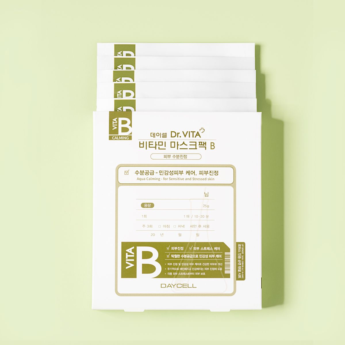 닥터비타(DRVITA) 마스크 팩 집중 수분진정 (B) 25g x 10매