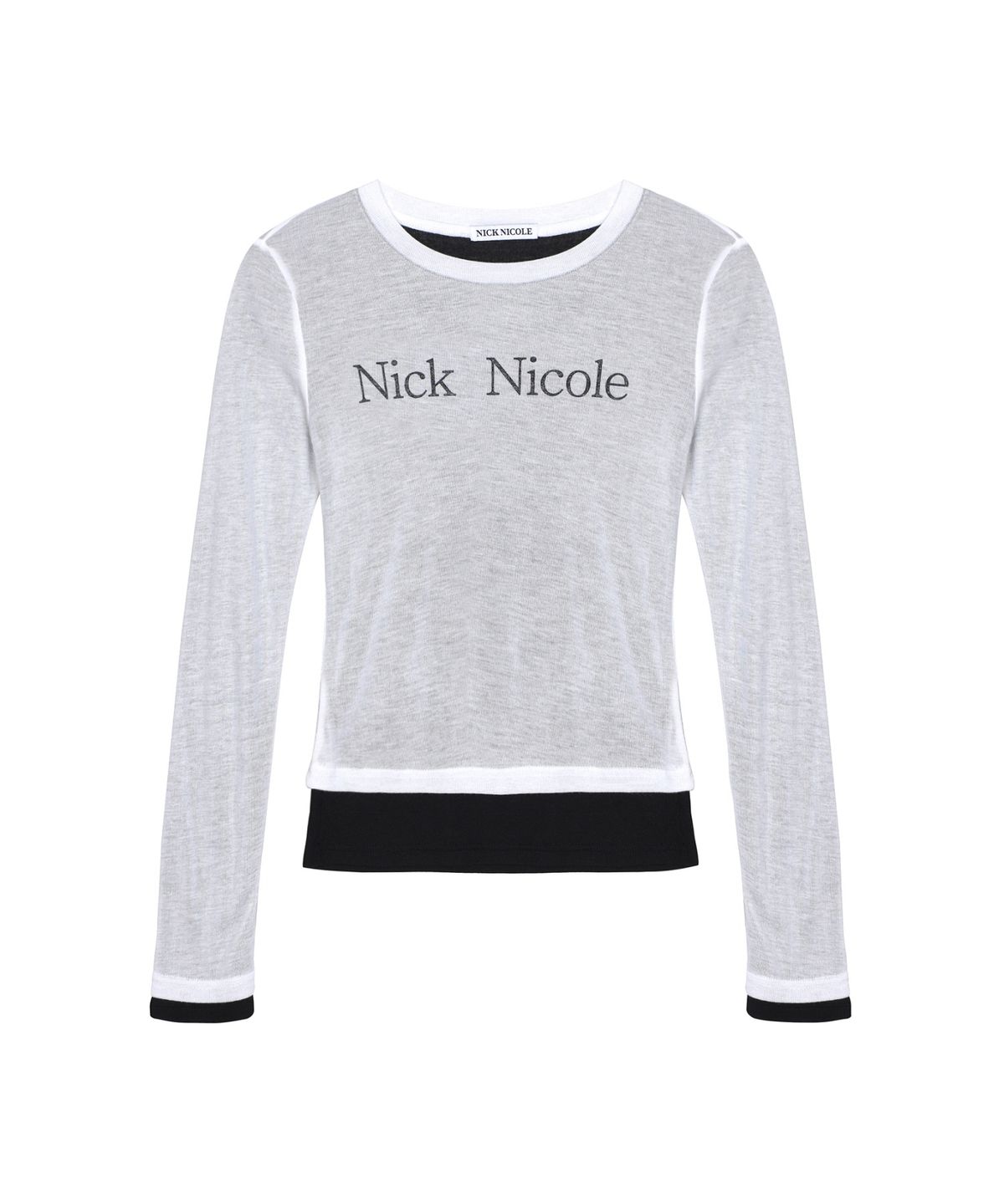 닉앤니콜(NICK&NICOLE) DOUBLE LAYERED LONG SLEEVE TOP_WHITE