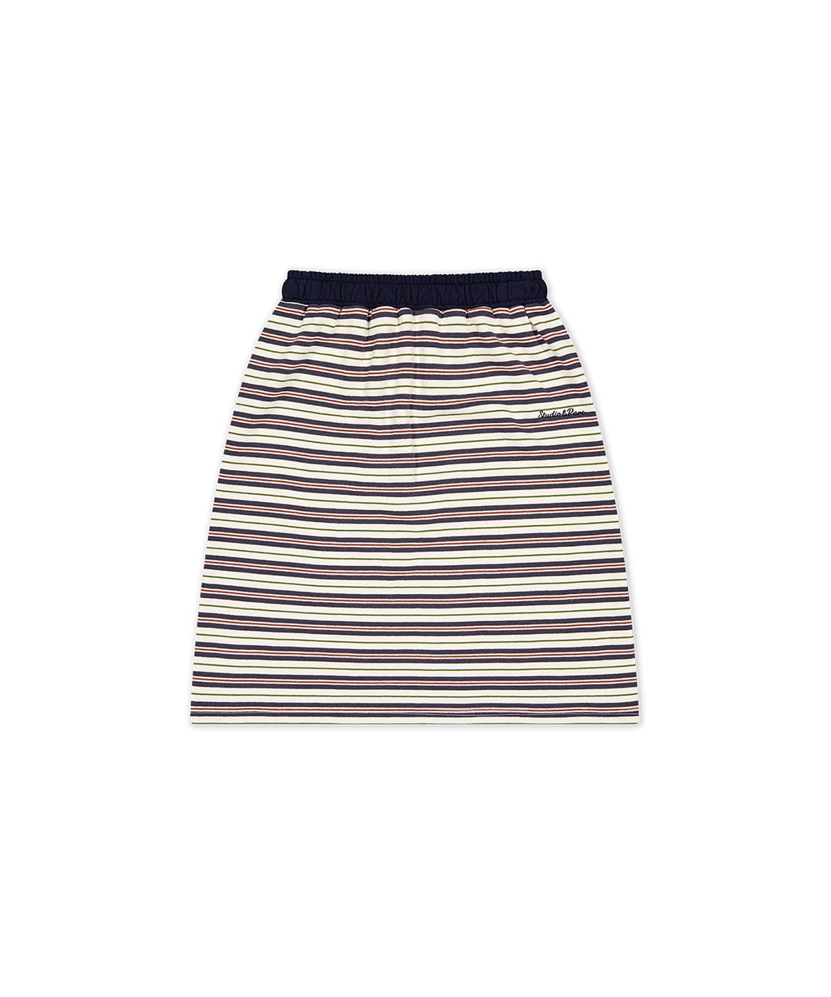 스튜디오앤파르크(STUDIO&PARC) Multi Stripe Jersey Skirt_Navy