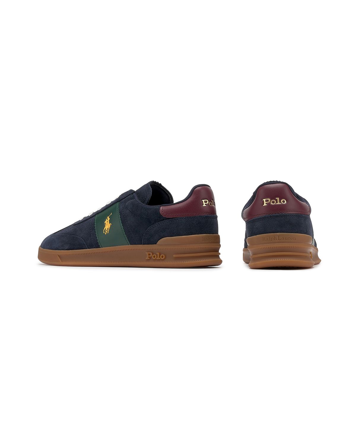 폴로 랄프 로렌(POLO RALPH LAUREN) 헤리티지 아에라 스웨이드 스니커즈-네이비