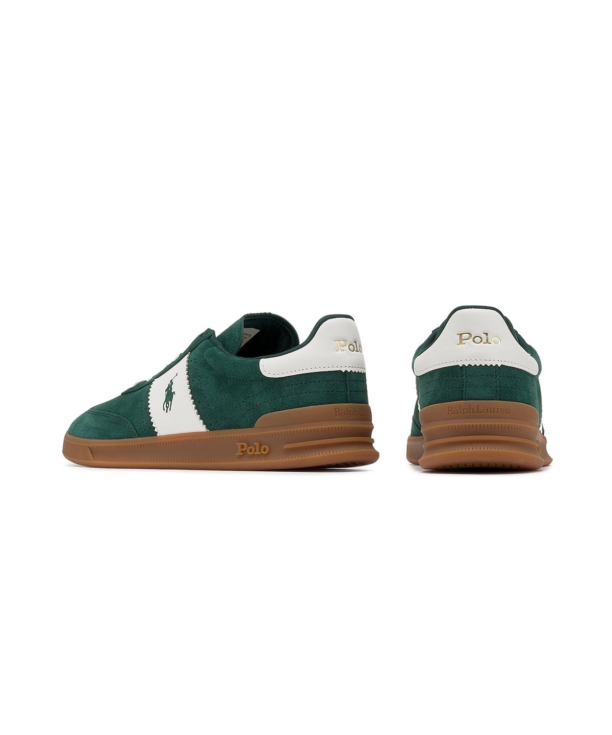 폴로 랄프 로렌(POLO RALPH LAUREN) 헤리티지 아에라 스웨이드 스니커즈-미디움 그린