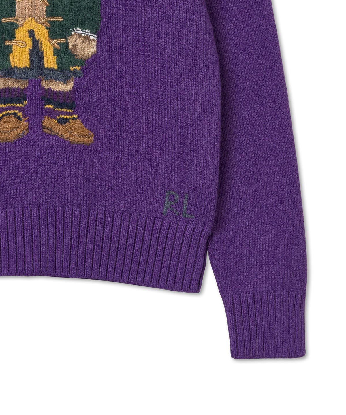 폴로 랄프 로렌 칠드런(POLO RALPH LAUREN CHILDREN) 폴로 베어 크루넥 스웨터-퍼플