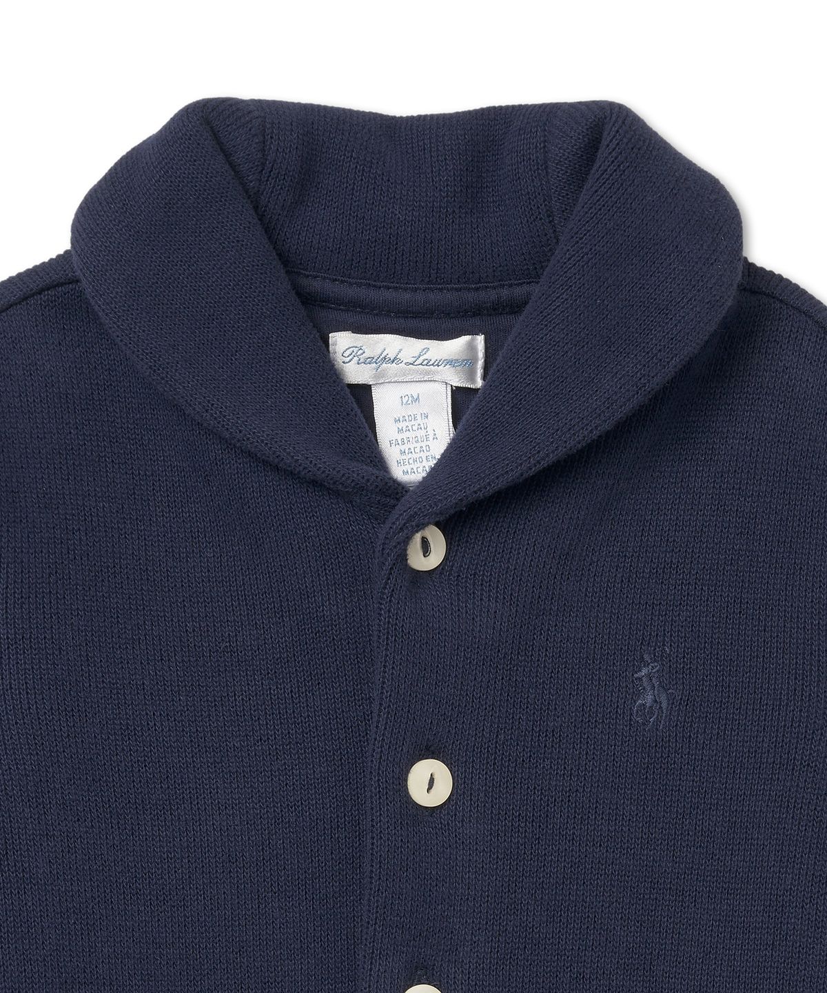 폴로 랄프 로렌 칠드런(POLO RALPH LAUREN CHILDREN) 프렌치 리브 코튼 숄 커버올-네이비