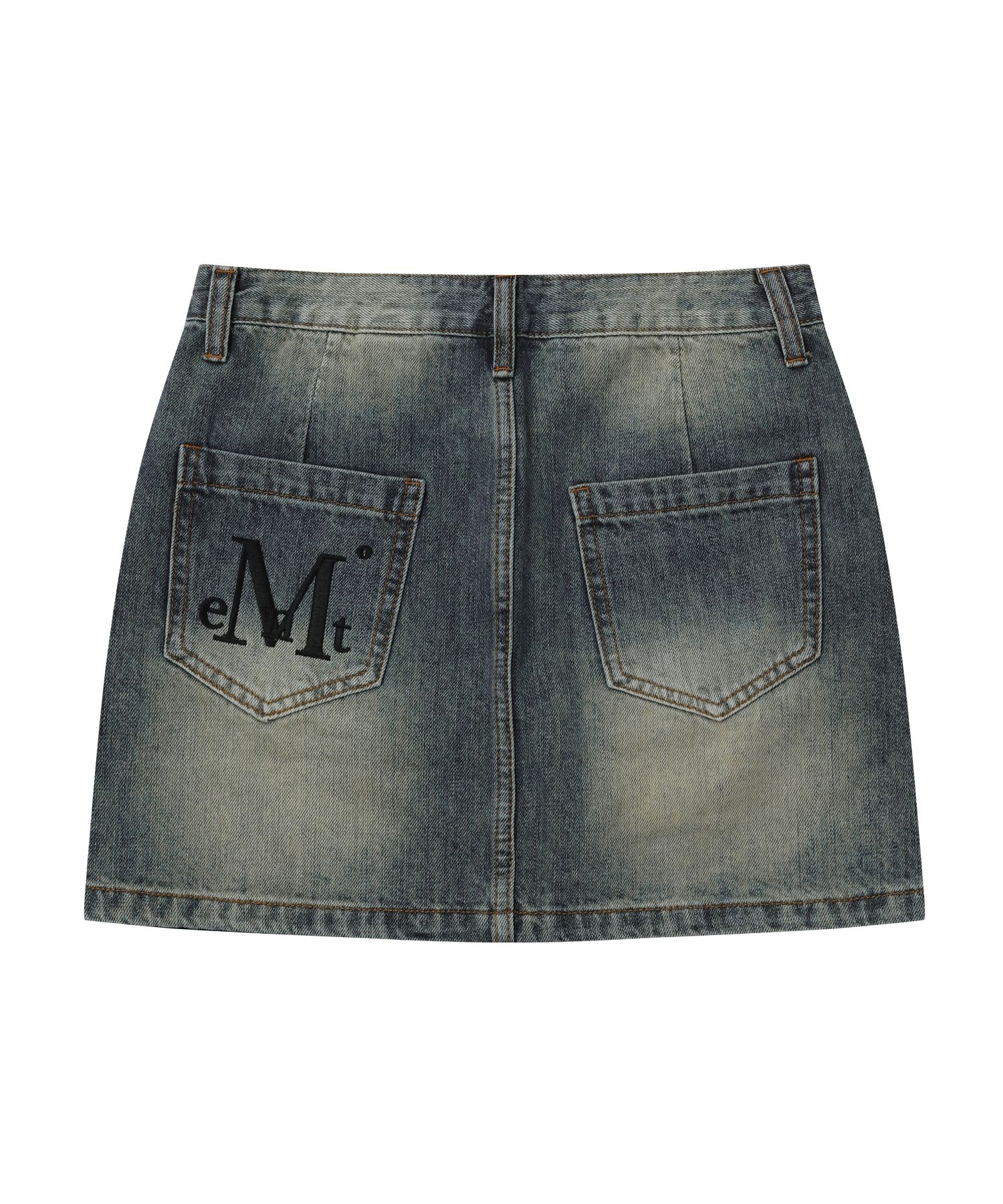 【MUCENT】Crane Back Pocket Big Logo Denim Skirt★追跡可 MUSINSA | MUCENT Crayon Back Pocket Big Logo Denim Skirt (2