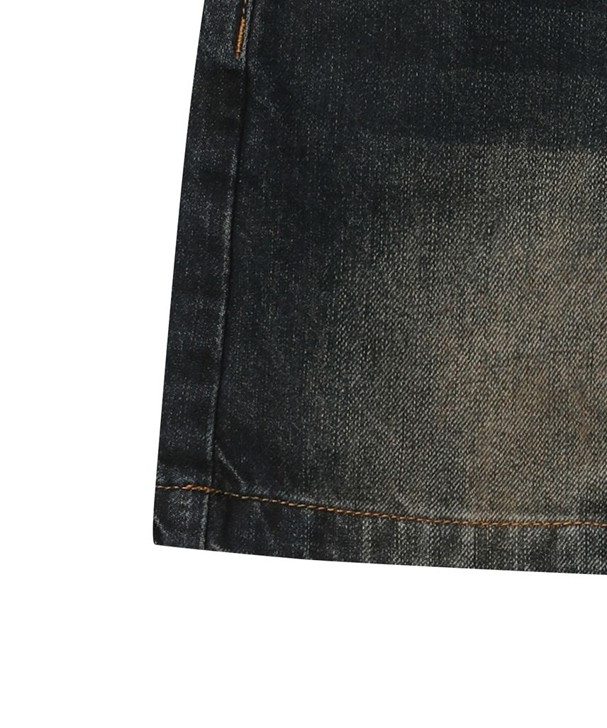 ☆韓国☆［MUCENT］CRAIL BACK POCKET BIG LOGO DENIM SKIRT S-L CRAIL BACK POCKET BIG LOGO DENIM SKIRT (2Color) - MUCENT