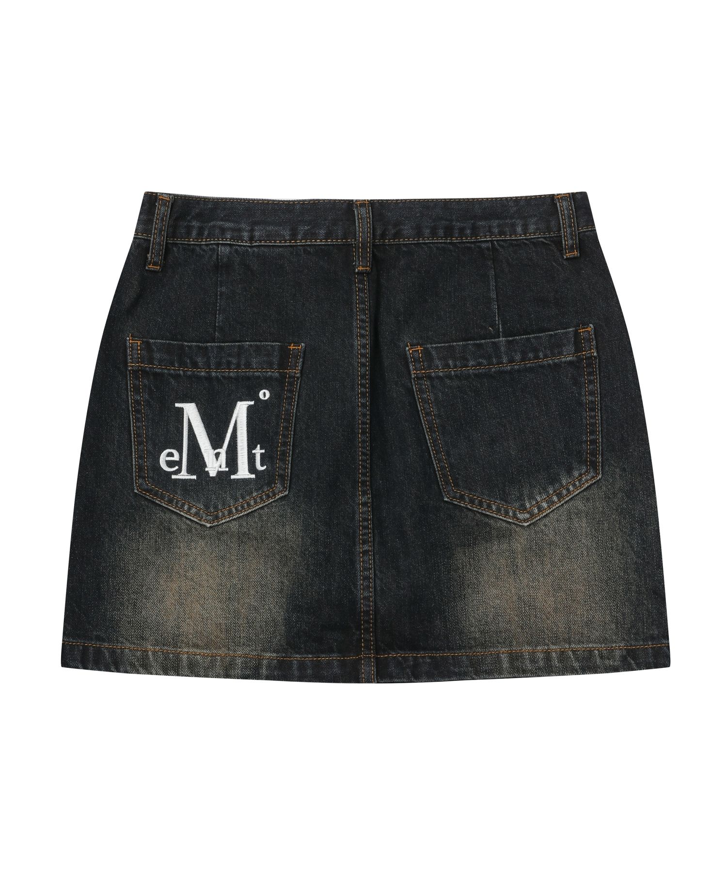 【MUCENT♥] Crayon Back Pocket Big Logo Denim Skirt MUSINSA | MUCENT Crayon Back Pocket Big Logo Denim Skirt (2
