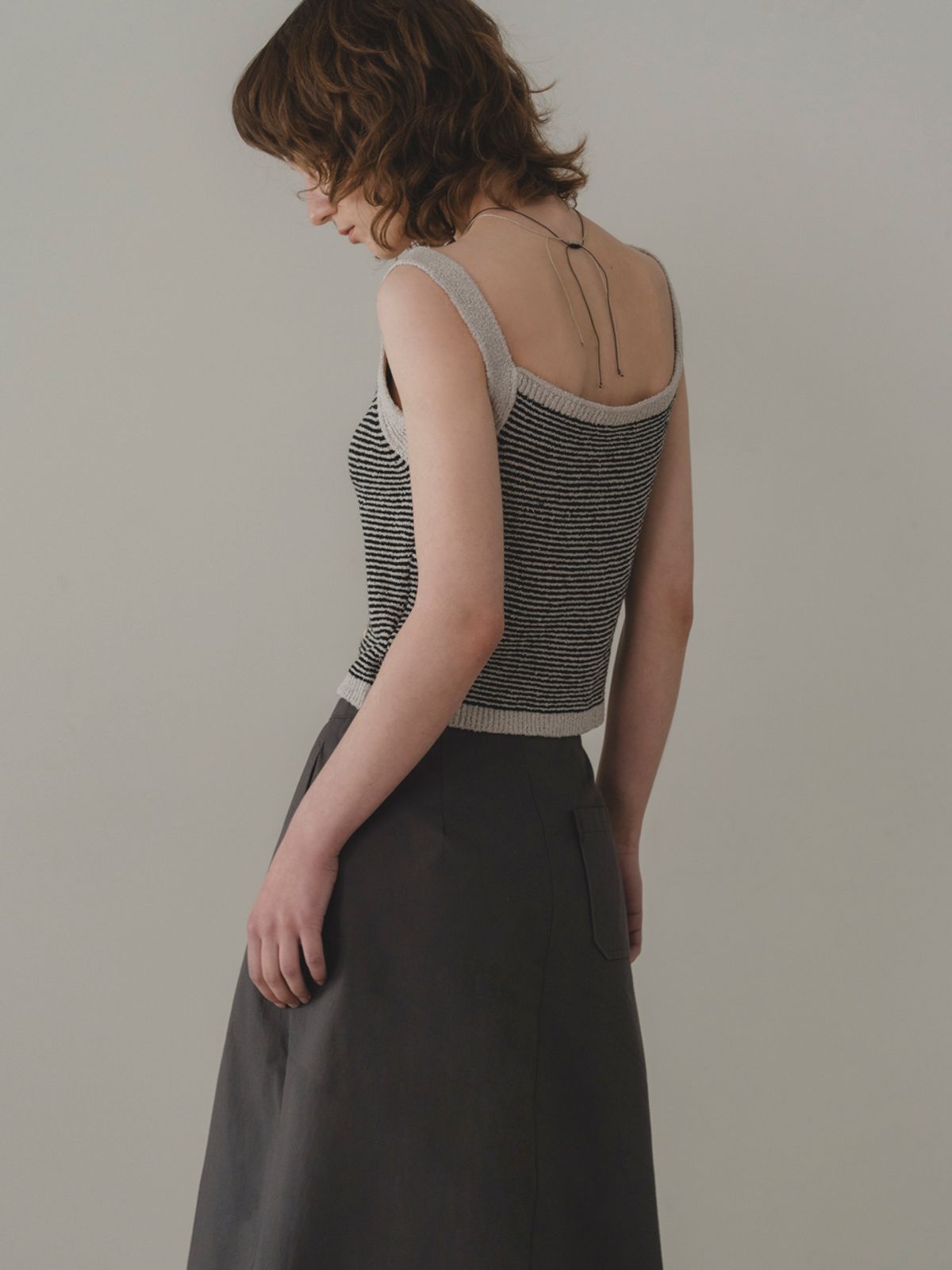 더미튼(THEMITTEN) Chocochip knit sleeveless (oreo stripe)