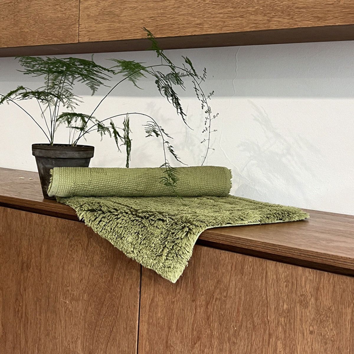 무성화(MUSEONGHWA) 올리브 그린 순면 발매트