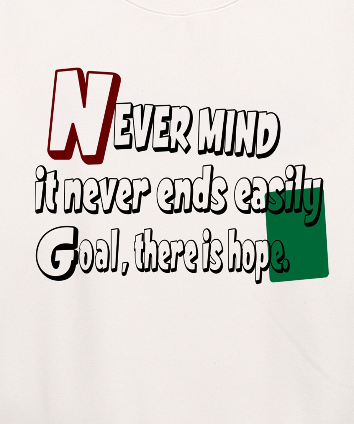 밴웍스(VANNWORKS) NEVER MIND 오버핏 맨투맨 (VLS0100) 화이트