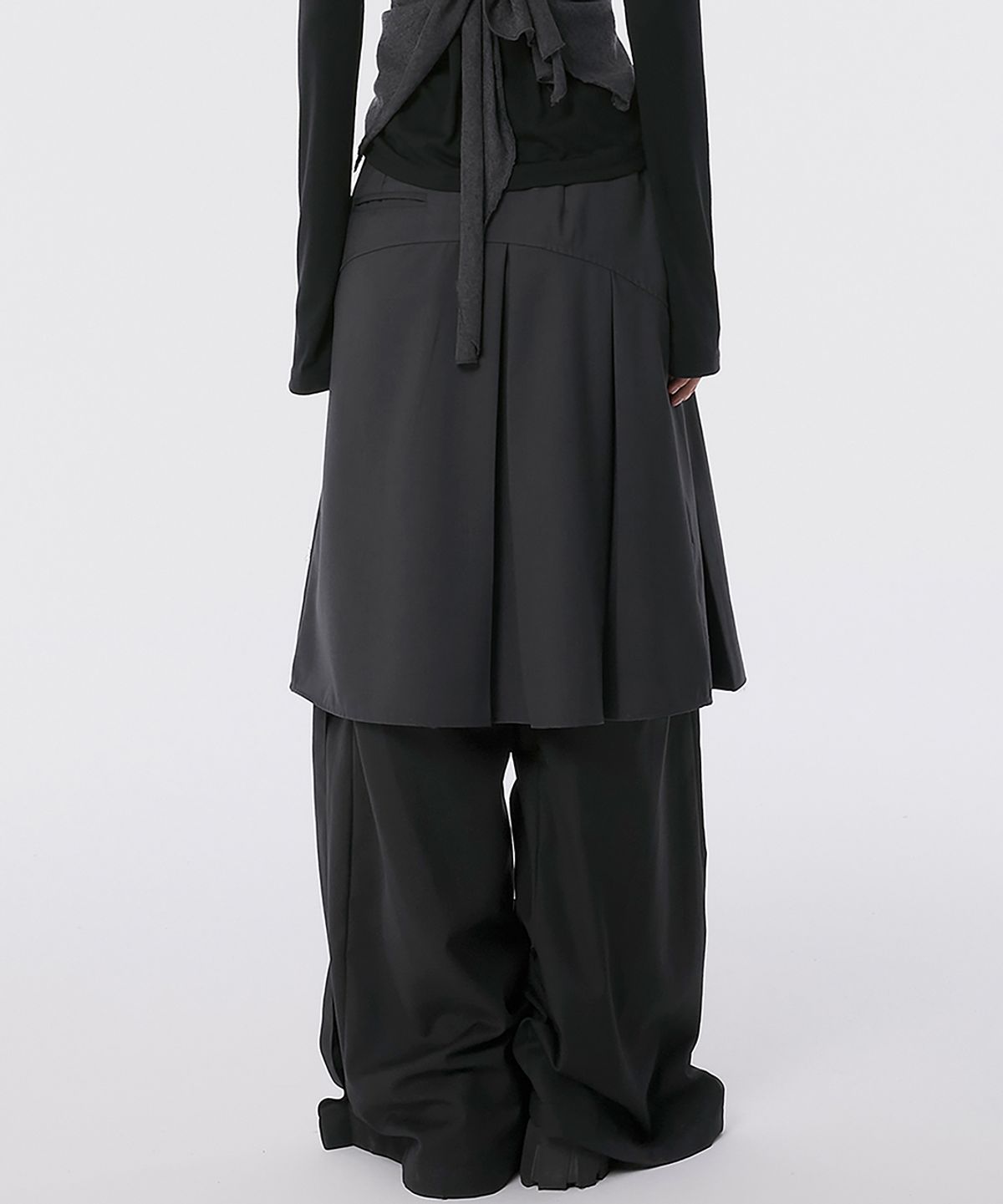 플레어업(FLAREUP) Pleats Midi Skirt (FL-243_Charcoal)