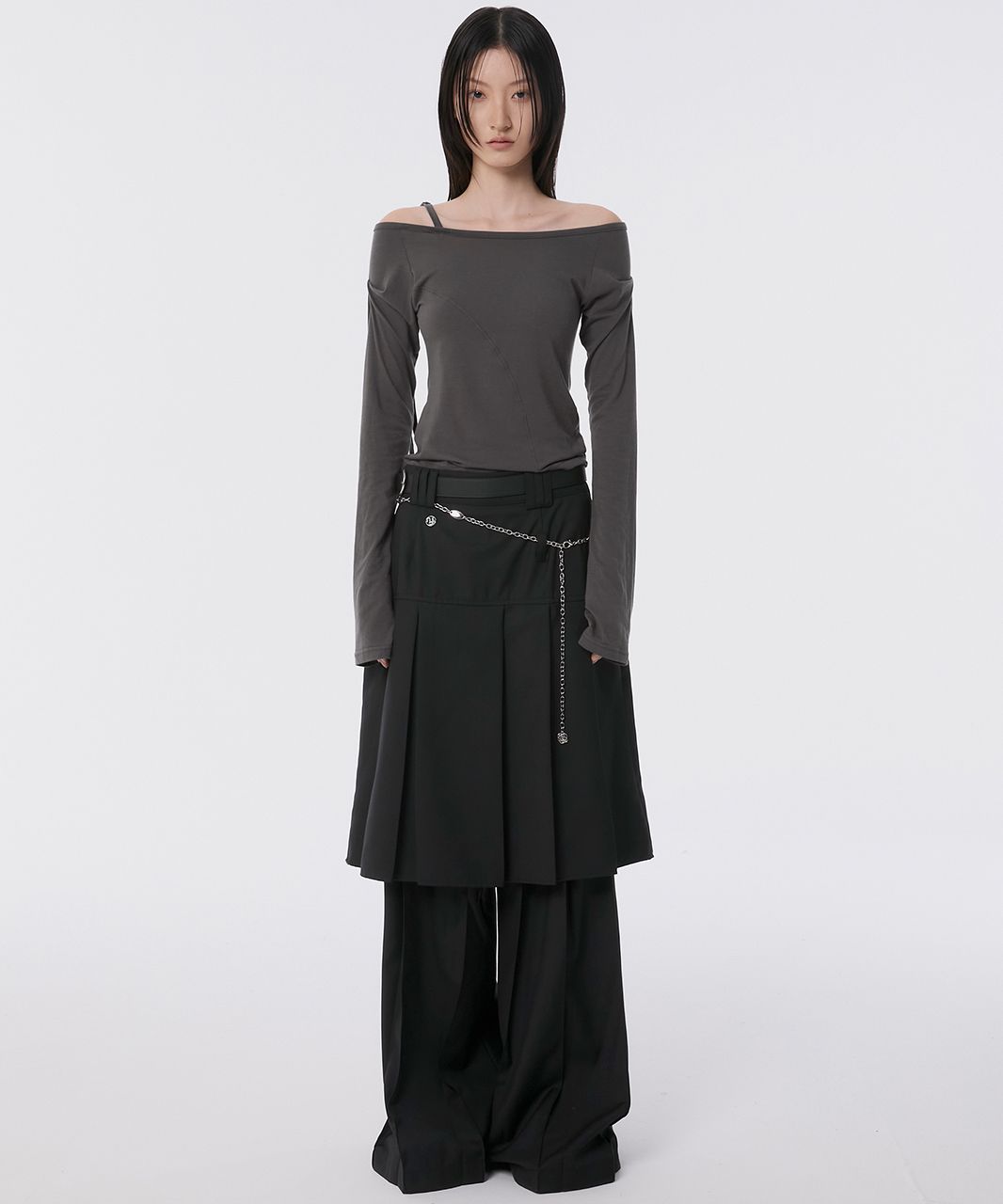 ◆FLARE UP◆ Pleats Midi Skirt FL243Black FL-243_Black MUSINSA | FLAREUP Pleats Midi Skirt (FL-243_Black)