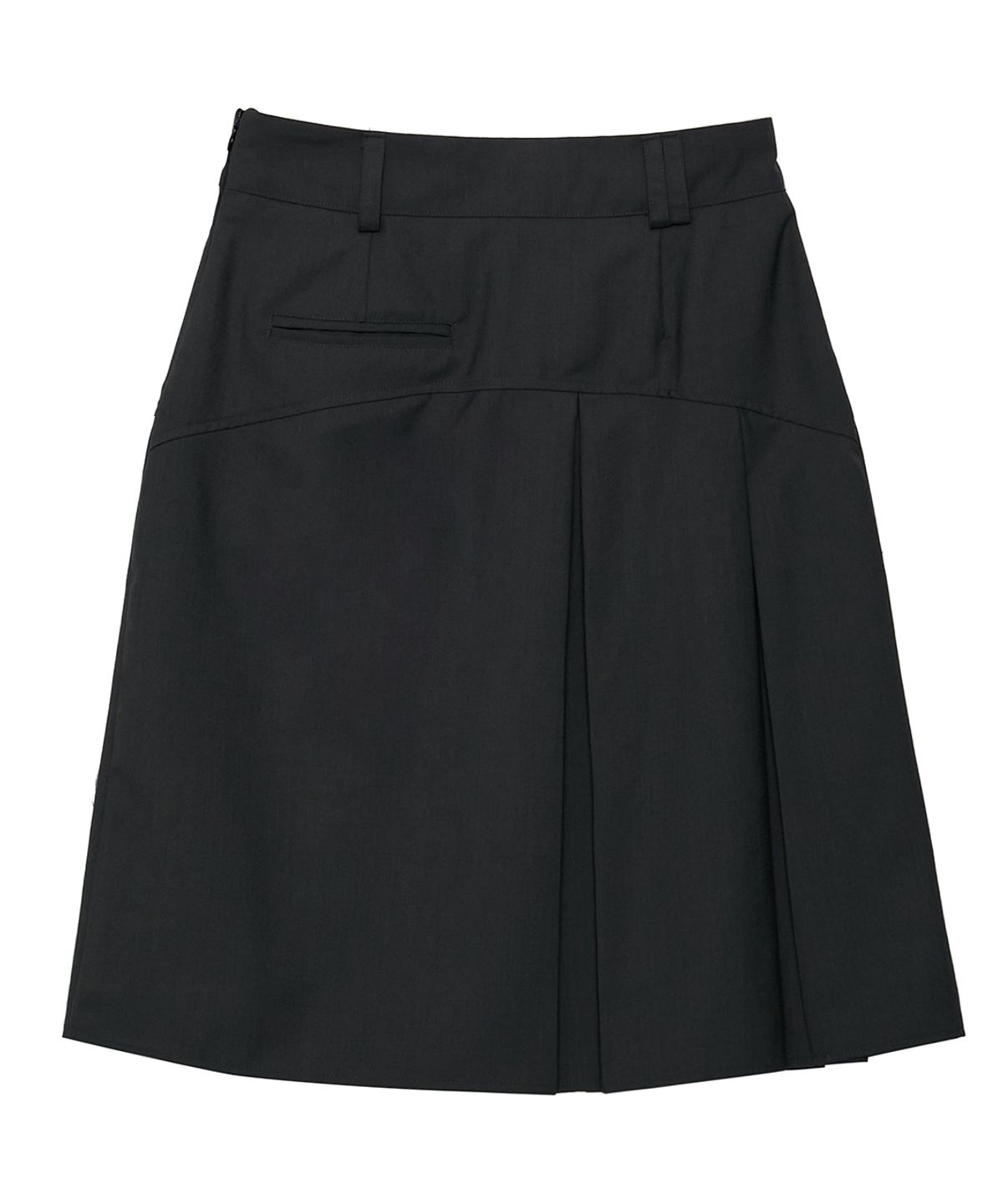 플레어업(FLAREUP) Pleats Midi Skirt (FL-243_Black)