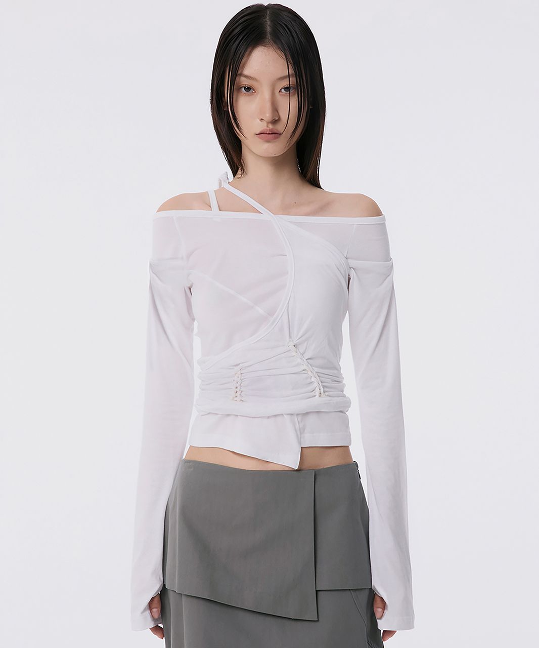【FLARE UP】Handmade Twisted Layered Top [SET] /追跡付 MUSINSA | FLAREUP [SET] Handmade Twisted Layered Long Sleeve
