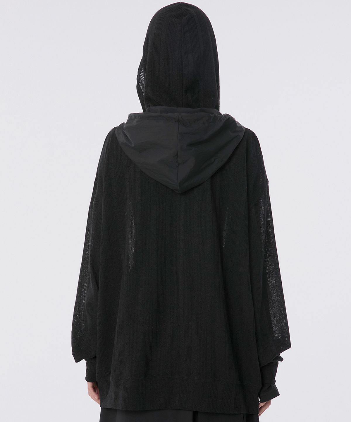 플레어업(FLAREUP) Oversized 2-Hooded Zip Up (FL-139_Black)