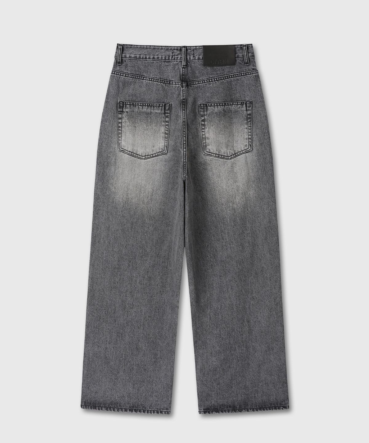 다이브인(DIVEIN) LOOSED WIDE DENIM PANTS (WASHED BLACK)