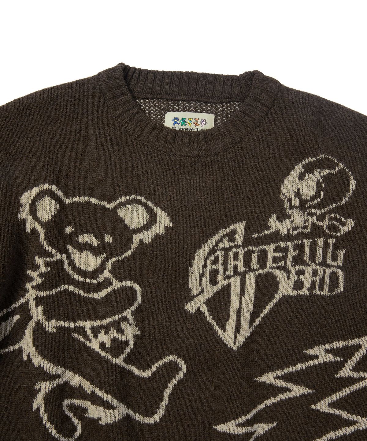 디스이즈네버댓(THISISNEVERTHAT) GD Iconography Knit Sweater Brown